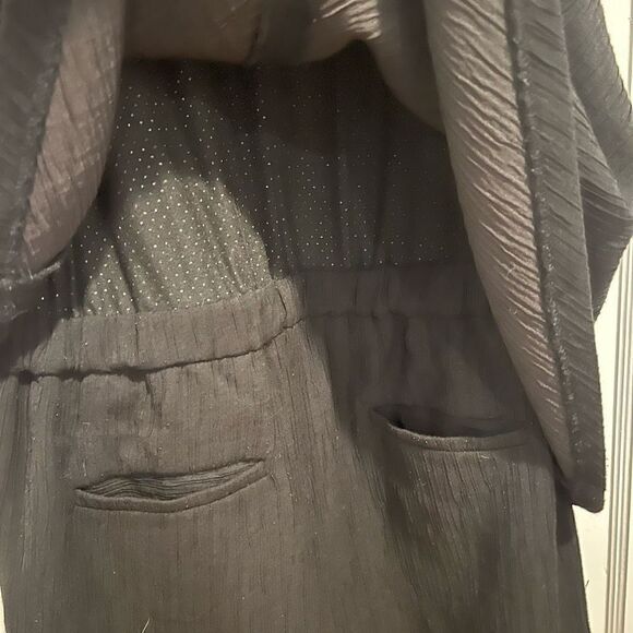 Elevenses Anthropologie Santa Ana Black Shorts Romper Size M - Picture 8 of 12